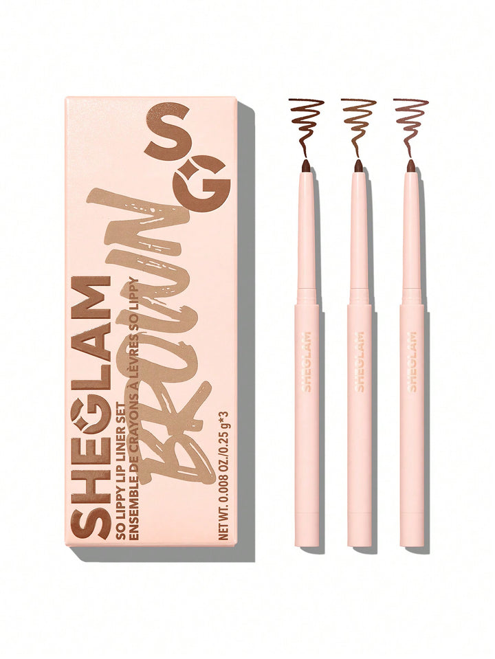 Sheglam So Lippy Lip Liner Set Espresso Kisses