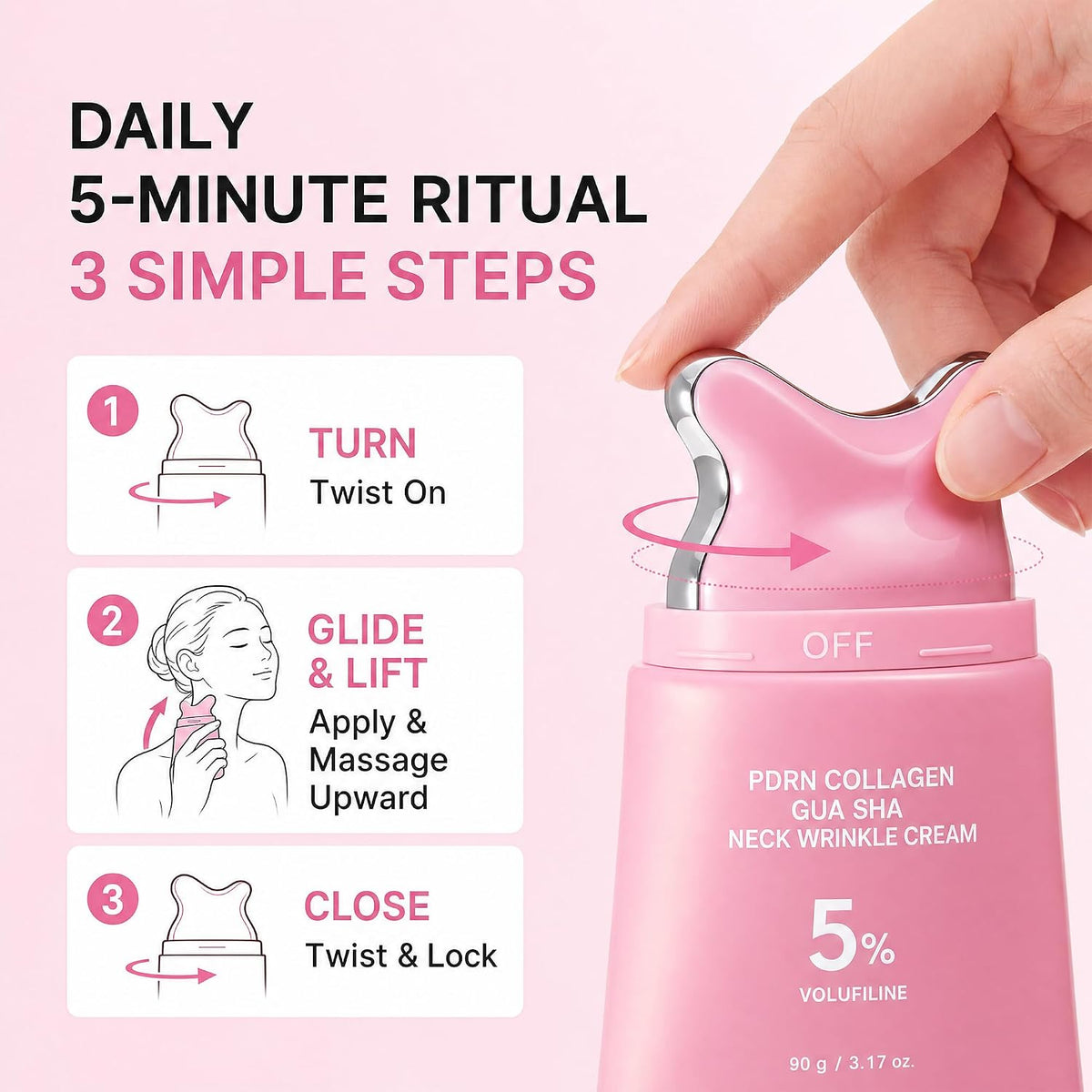 Medicube PDRN Collagen Gua Sha Neck Wrinkle Cream
