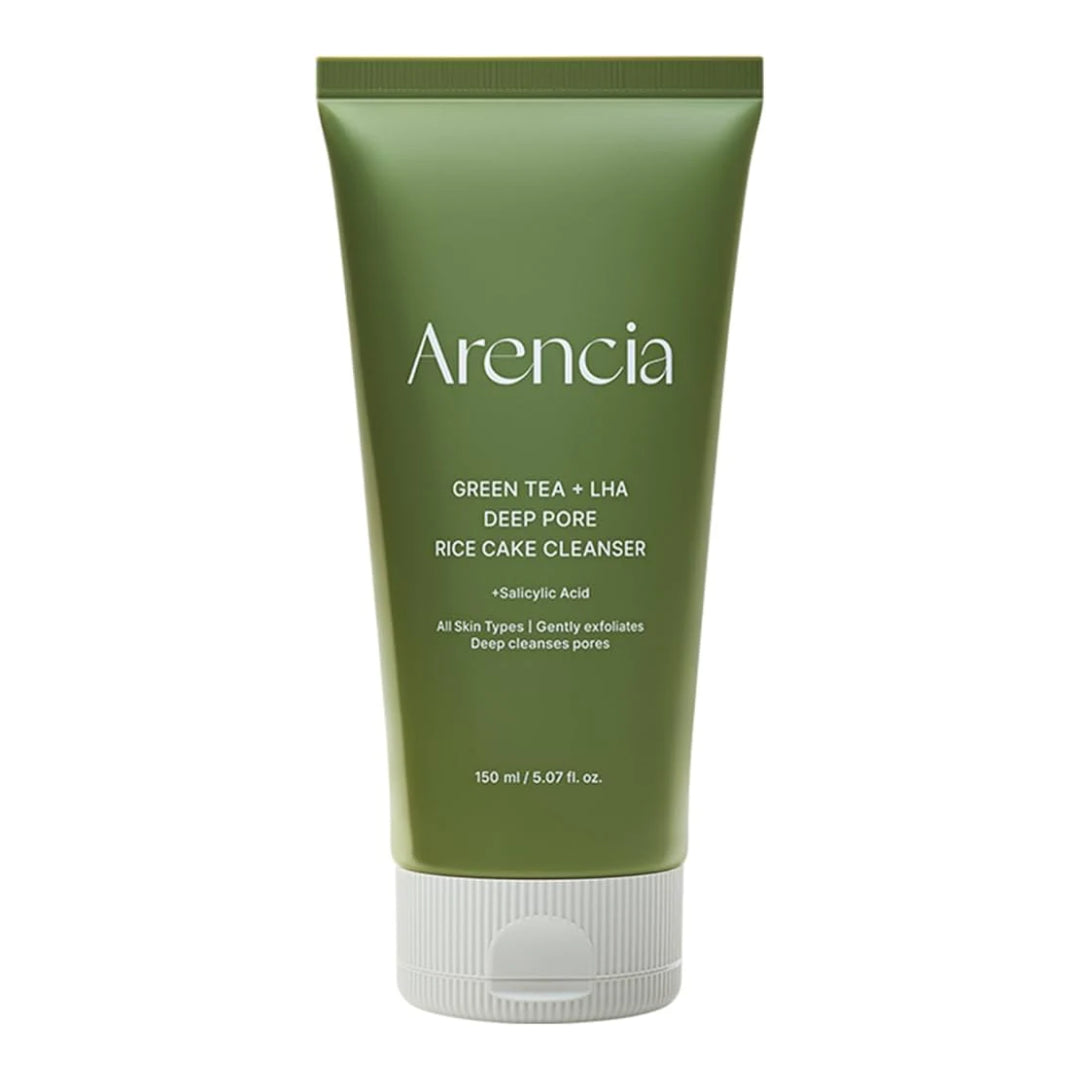 Arencia  Green Tea + LHA Deep Pore Rice Cake Cleanser 150g