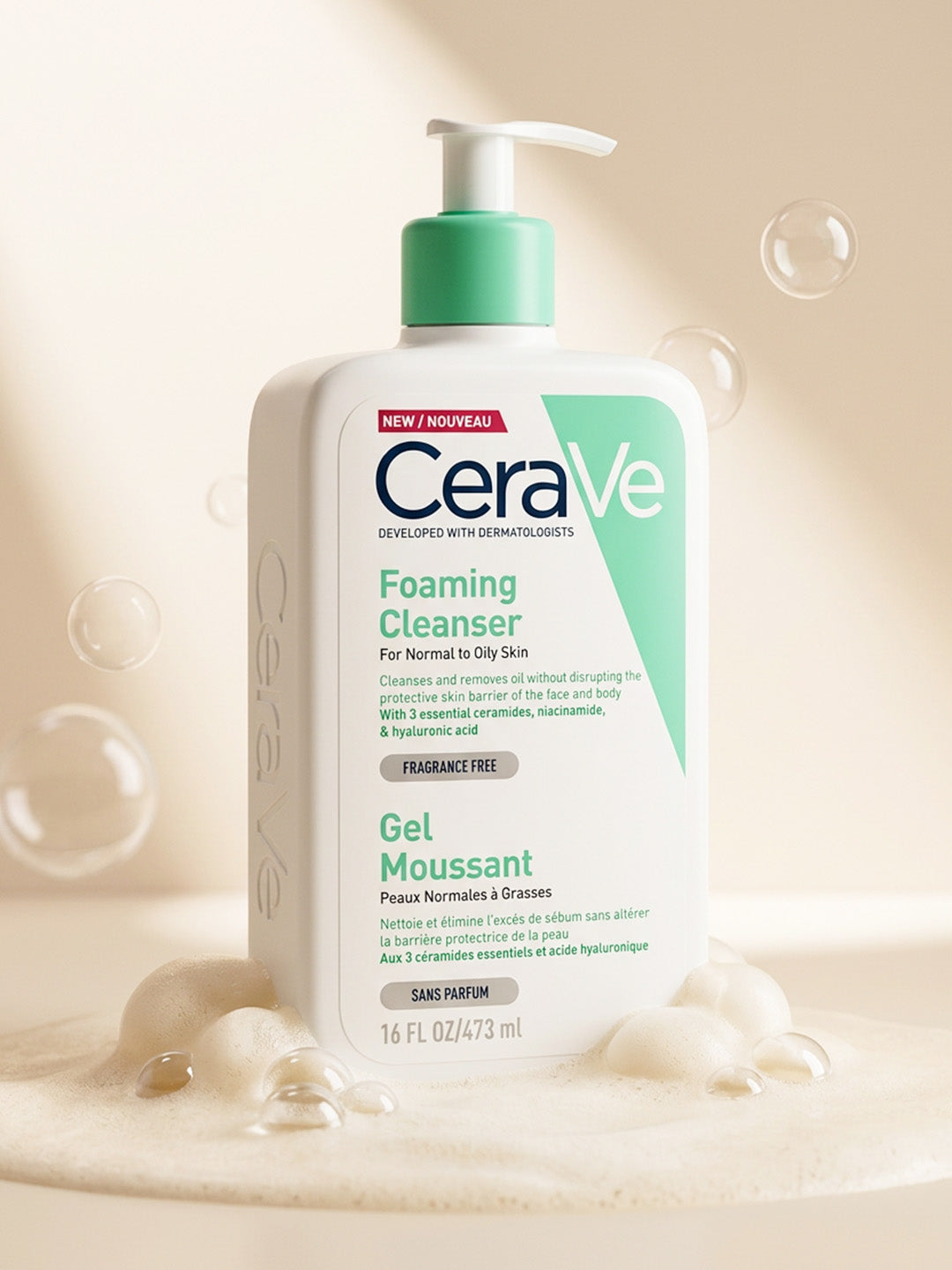 Cerave Foaming Cleanser For Normal To Oily Skin 473ml