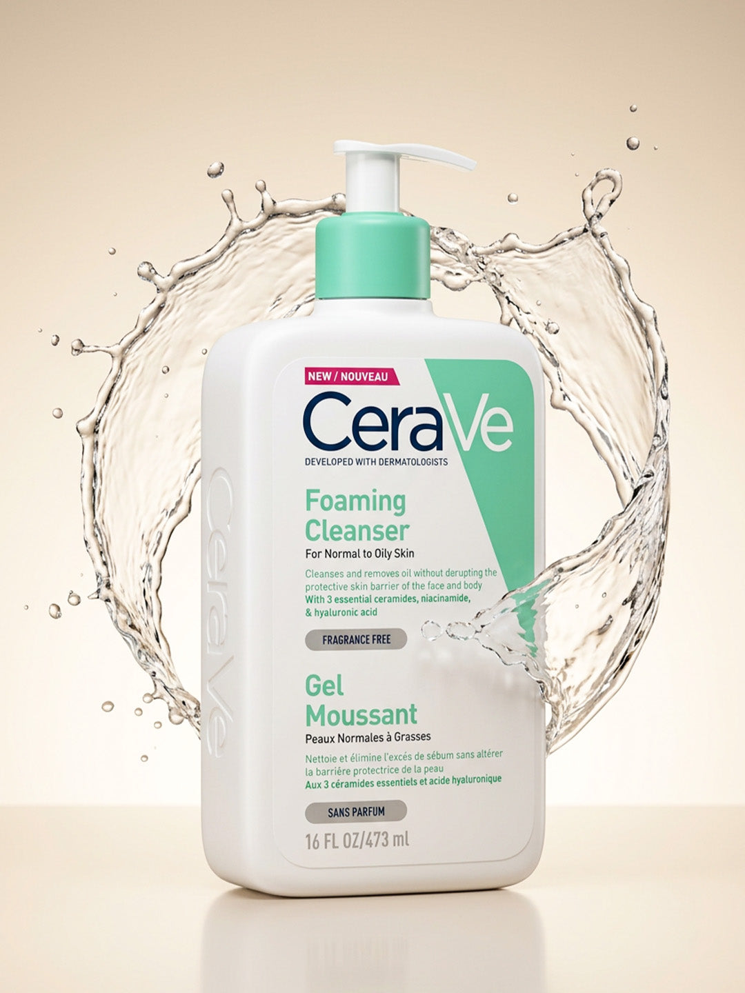 Cerave Foaming Cleanser For Normal To Oily Skin 473ml