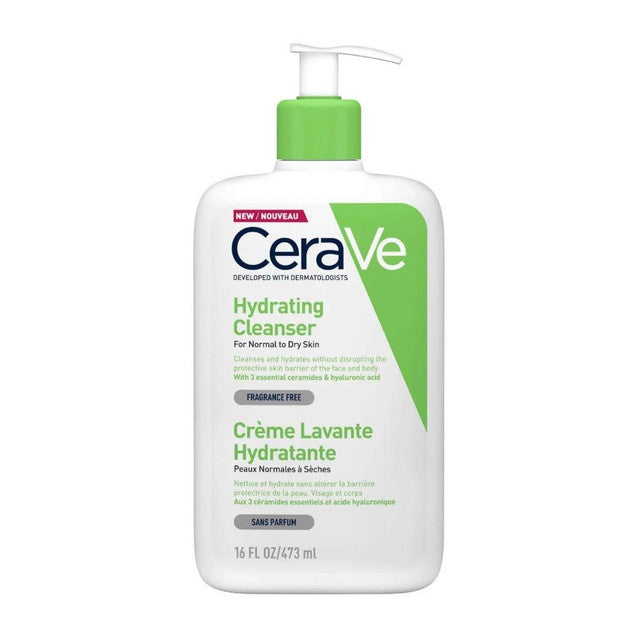 منظف مرطب CeraVe للبشرة العادية إلى الجافة مع حمض الهيالورونيك