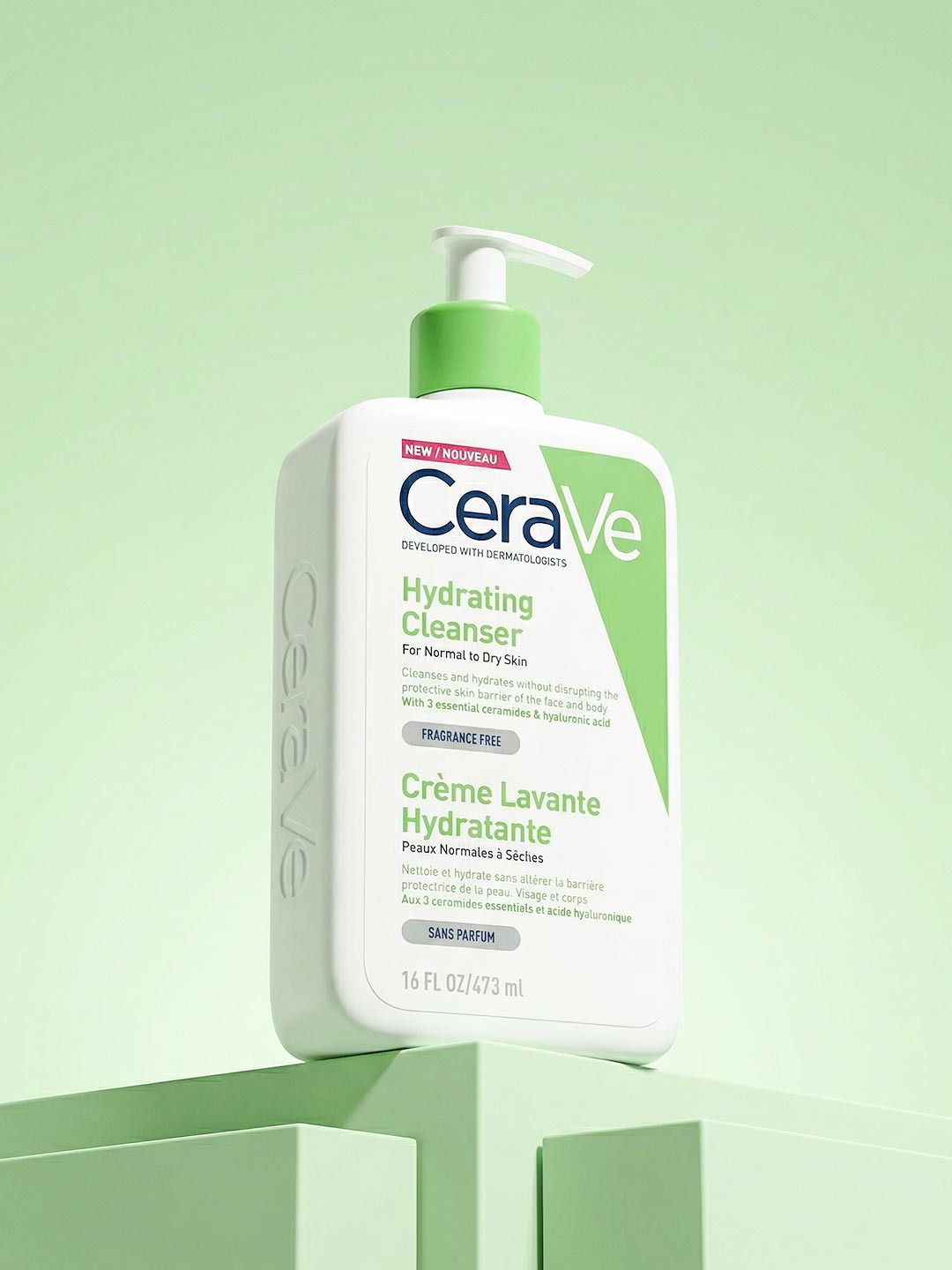منظف مرطب CeraVe للبشرة العادية إلى الجافة مع حمض الهيالورونيك