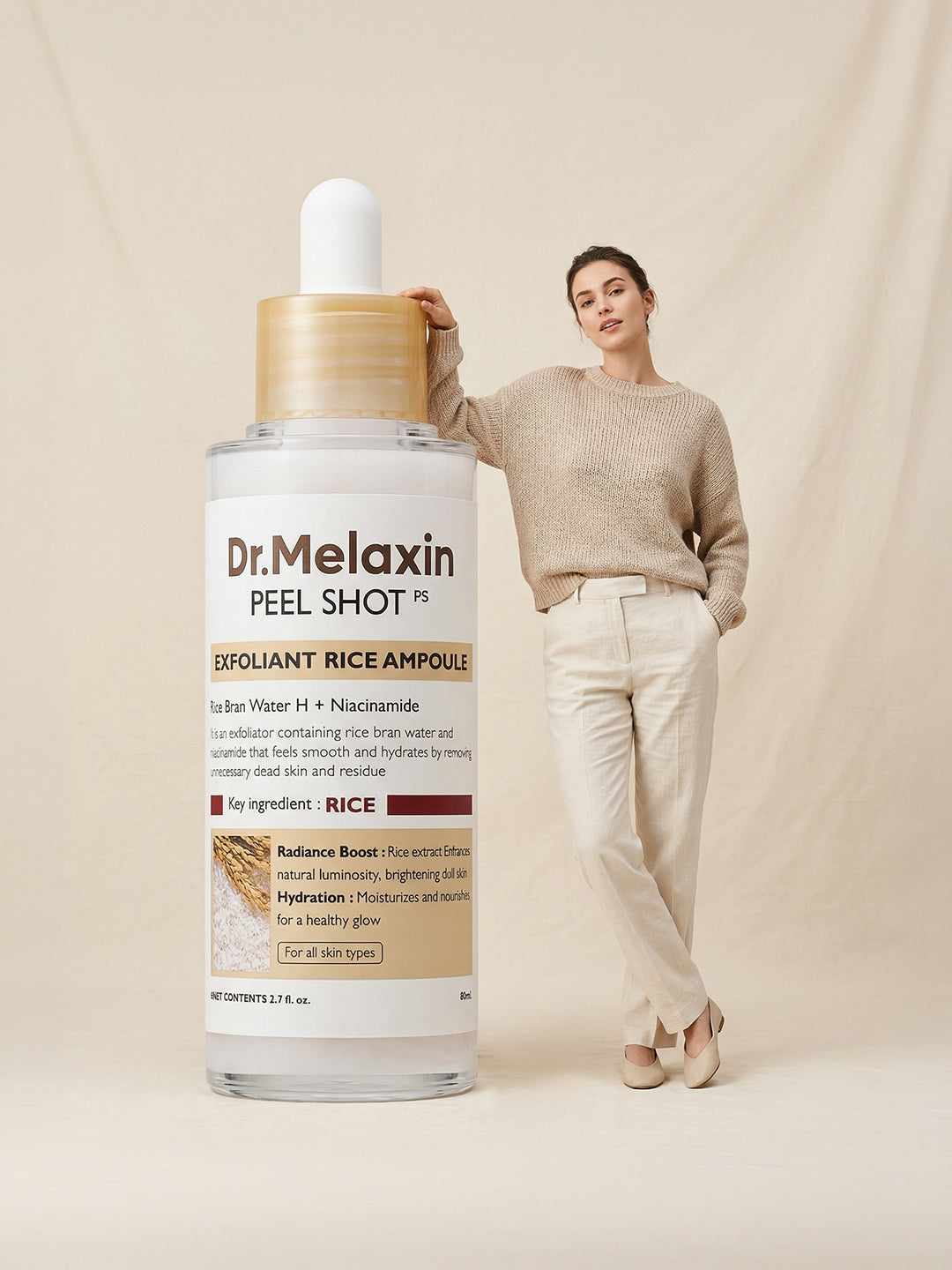 Dr.Melaxin Peel Shot Exfolating White Rice Ampoule 80ml