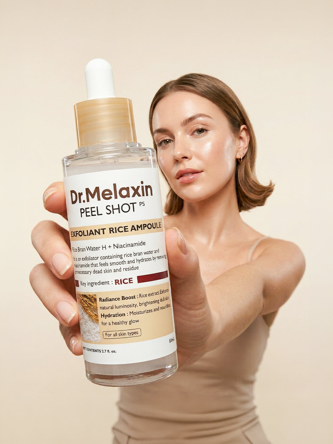 Dr.Melaxin Peel Shot Exfolating White Rice Ampoule 80ml
