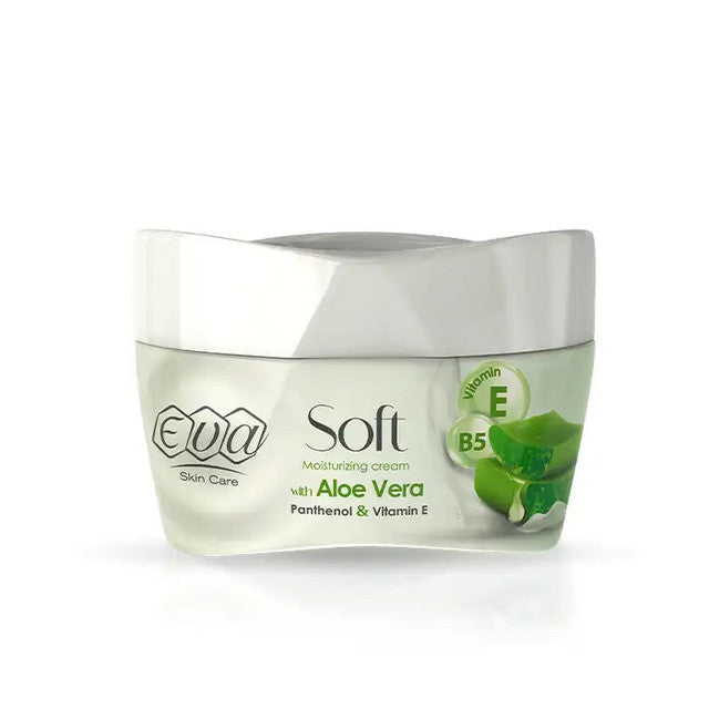 Eva Skin Care Soft Moisturizing Cream with Aloe Vera, Panthenol & Vitamin E