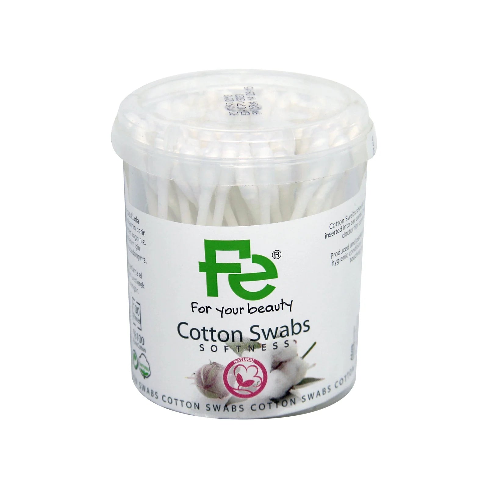 Fe Cotton Ear Swabs 100Pcs (Feyu001)