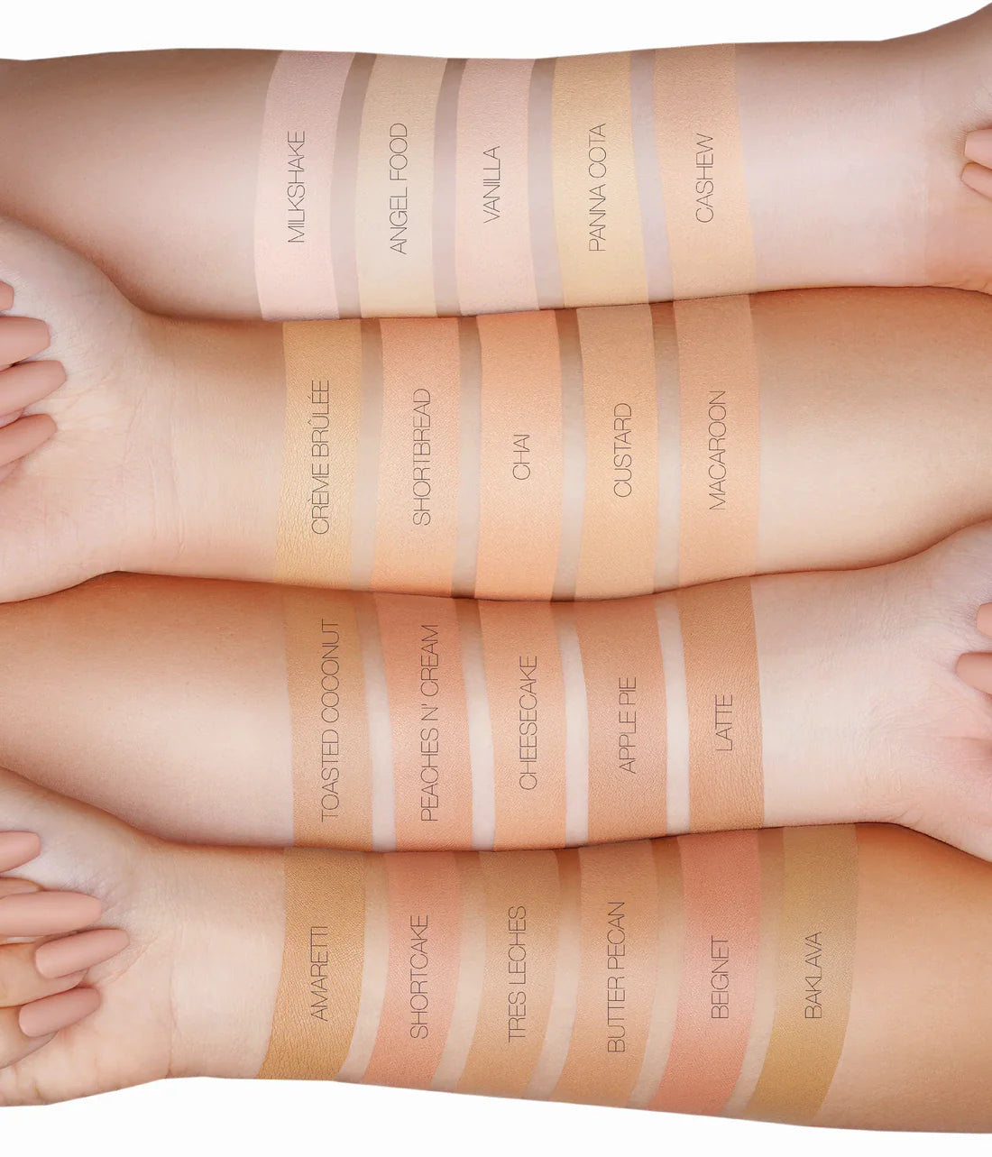 Huda Beauty Fauxfilter Luminous Matte Full Coverage Liquid Foundation Swatches