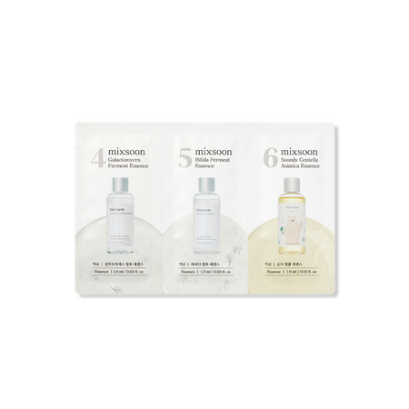 Mixsoon Galactomyces Ferment Essence, Bifida Ferment Essence, Centella Asiatica Sachet