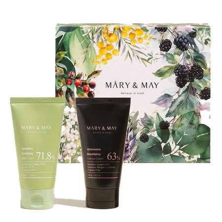 Mary & May Soothing Gel Cream + Idebenone Blackberry Cream Duo Set