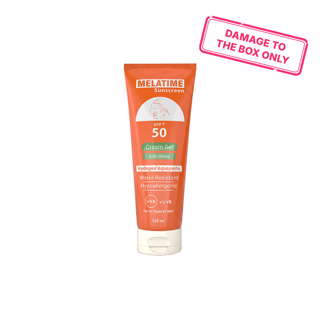 كريم جل واقي شمس ميلاتايم SPF50+ (تالف)