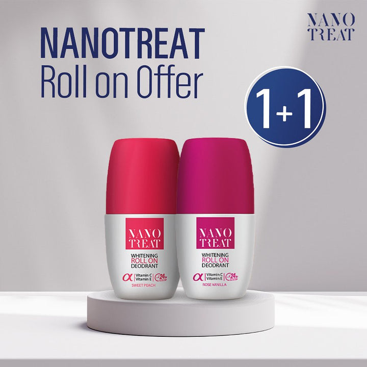Nano Treat Whitening Roll On Deodorant Sweet Peach & Rose Vanilla (offer 2 Pcs)