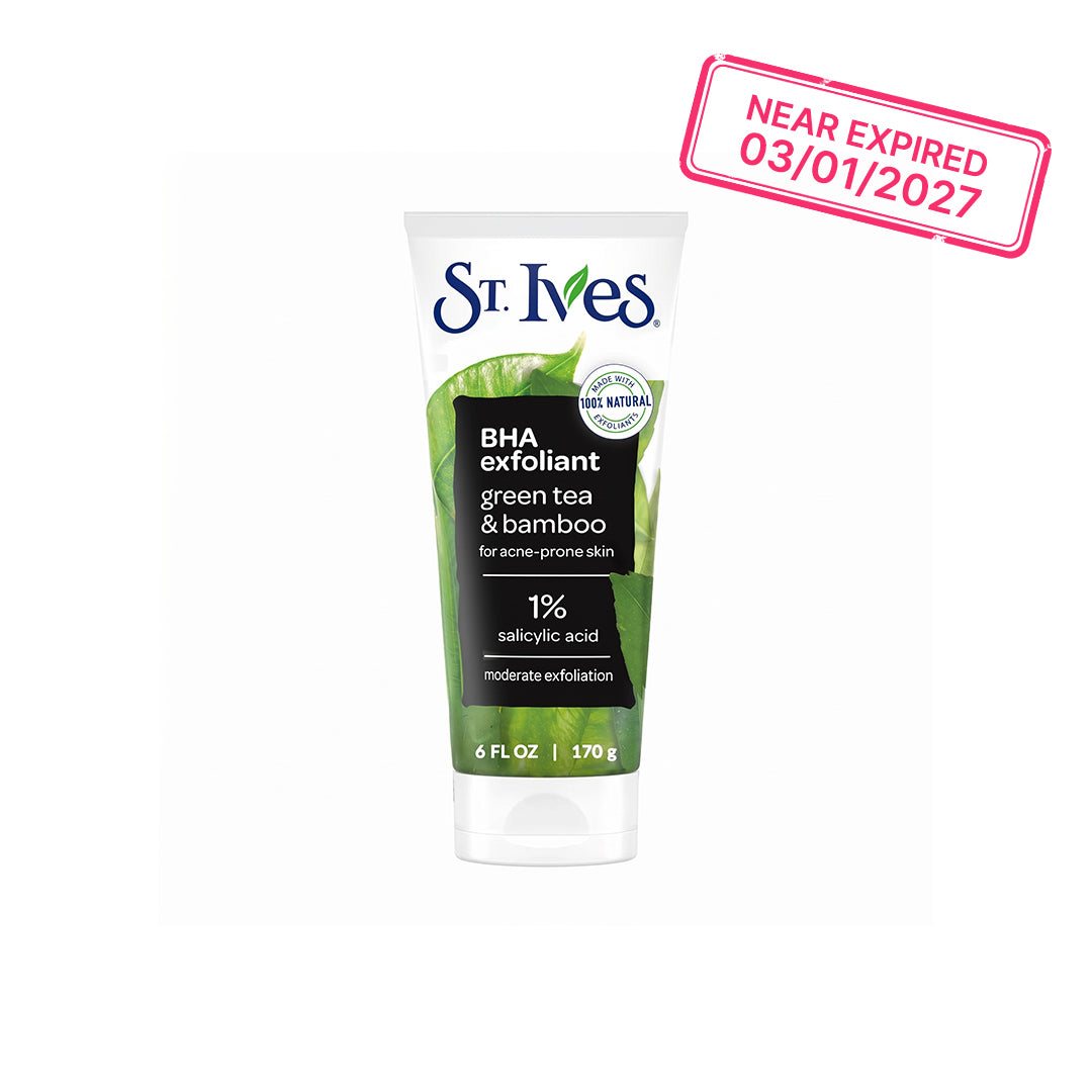 St. Ives Face Wash Us-W-BHA Exfoliant Green Tea & Bambo 170 GM (3/1/2027)