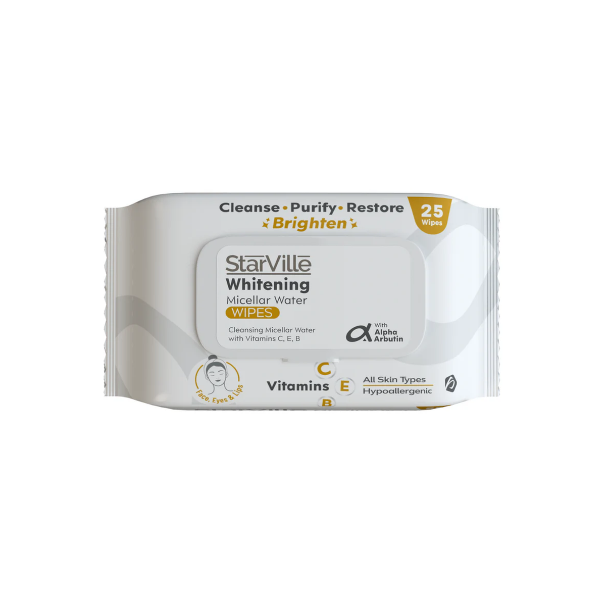 Starville Whitening Micellar Water Wipes 25