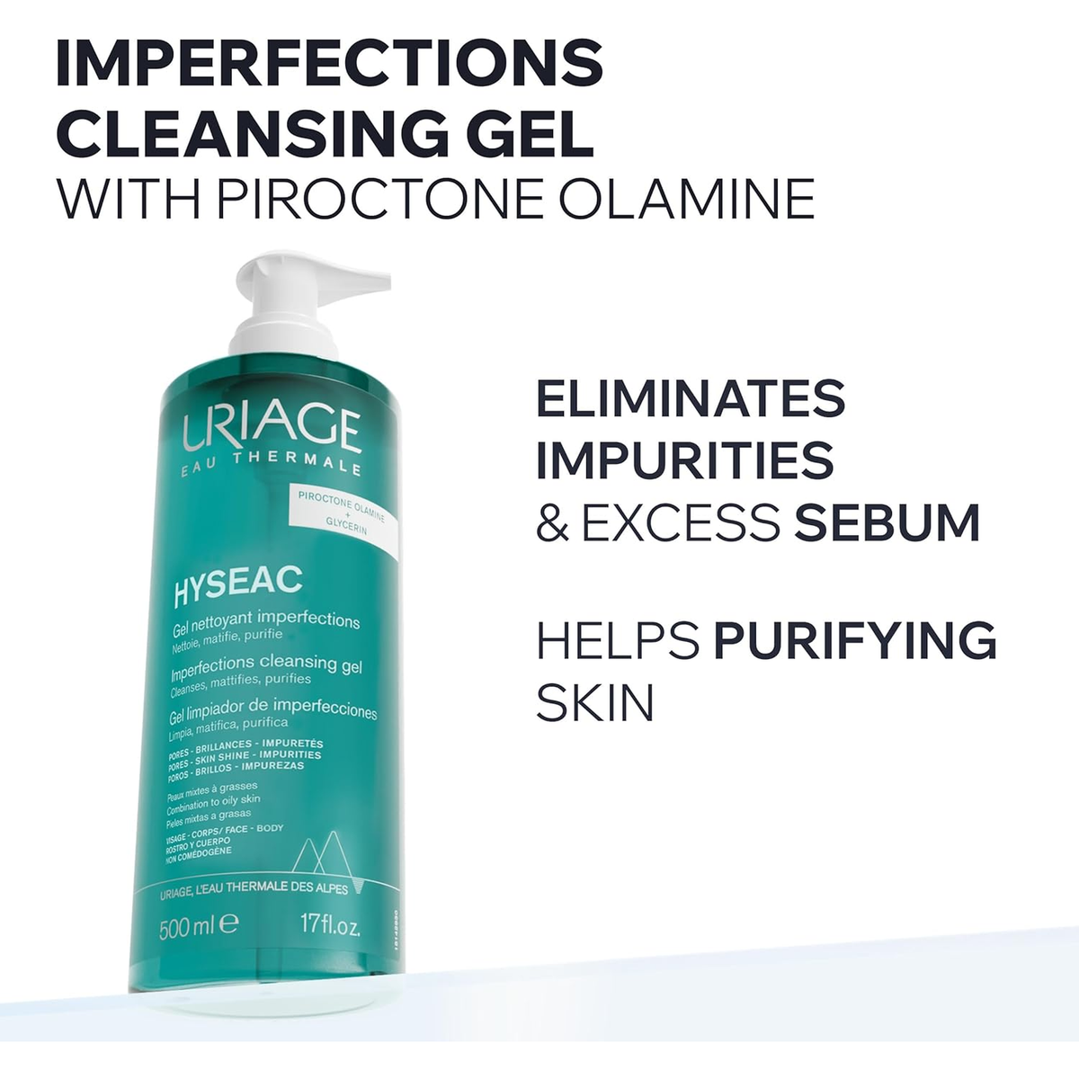 Uriage Hyséac Cleansing Gel 500ml 1