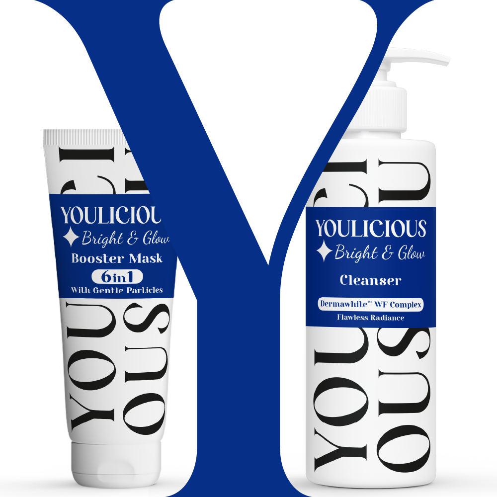 Youlicious Bright & Glow Booster Mask - 6 In 1 + Youlicious Cleanser - Promo Pack 1